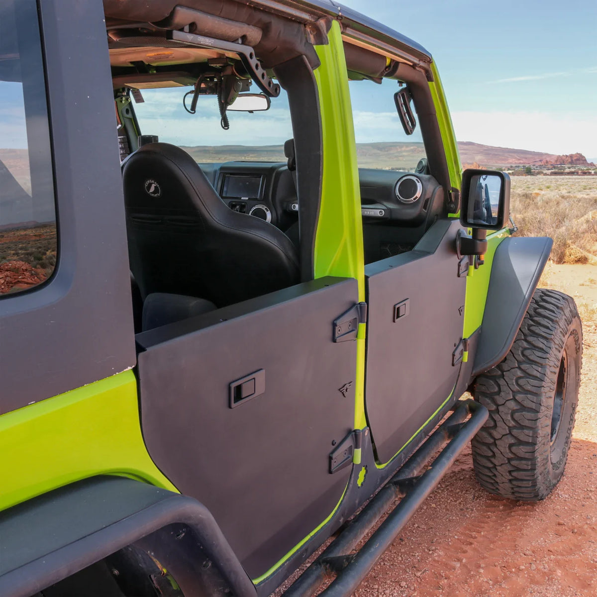 2007-2018 Jeep JK/JKU Full Metal Jacket Aluminum Half Doors - Rear Pair