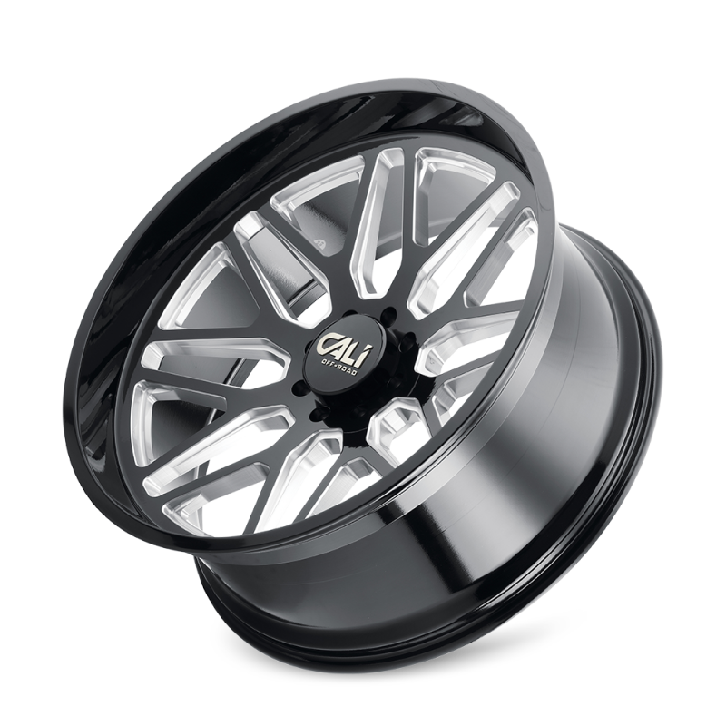 Cali Off-Road 9115 Invader 26x14 / 6x139.7 BP / -76mm Offset / 106.1mm Hub Gloss Black Milled Wheel