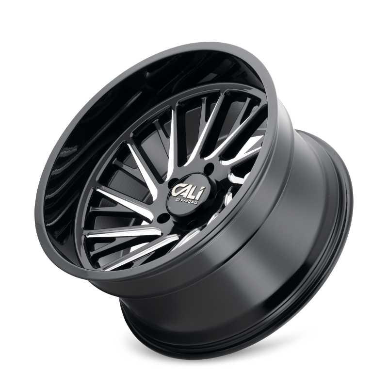 Cali Off-Road 9114 Purge 22x12 / 8x165.1 BP / -51mm Offset / 125.2mm Hub Gloss Black Milled Wheel