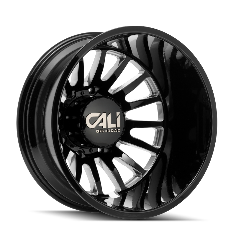 Cali Off-Road 9110D Summit Dually 22x8.25 / 8x165.1 BP / 115mm OS / 121.3mm Hub Gls Blk Mill Wheel