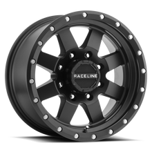 Raceline 935B Defender 16x6in / 6x139.7 BP / 0mm Offset / 4.25mm Bore - Satin Black Wheel