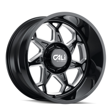 Cali Off-Road 9111 Sevenfold 20x12 / 6x139.7 BP / -51mm Offset / 106mm Hub Gloss Black Milled Wheel