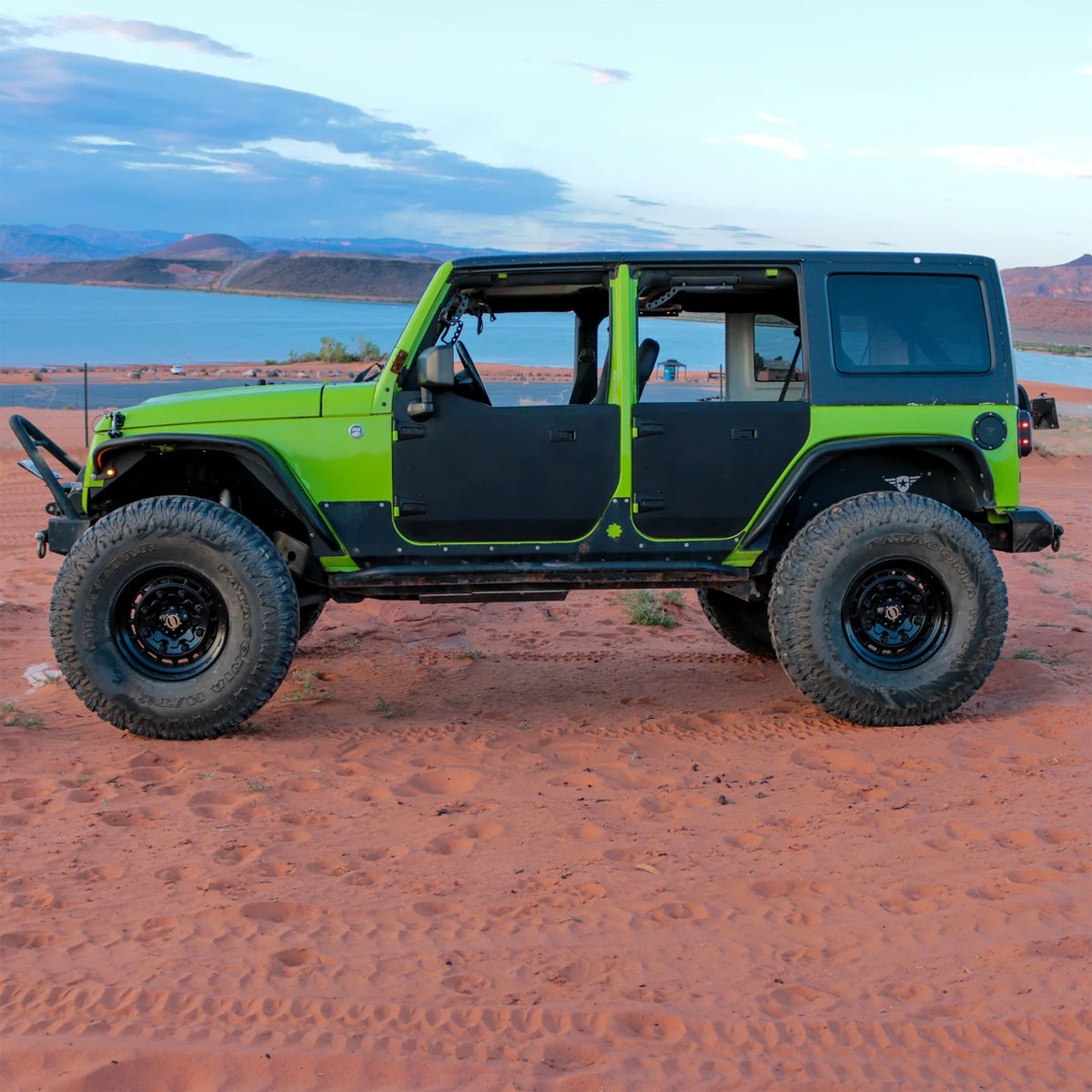 2007-2018 Jeep JK/JKU Full Metal Jacket RAW Aluminum Half Doors - Front Pair