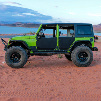 2007-2018 Jeep JK/JKU Full Metal Jacket RAW Aluminum Half Doors - Front Pair