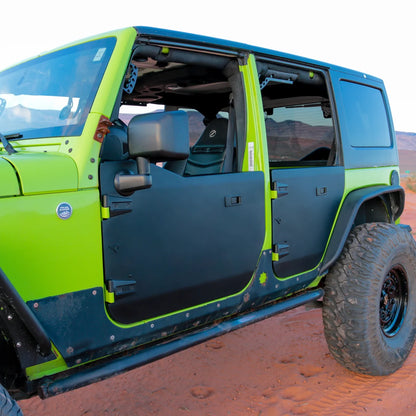 2007-2018 Jeep JK/JKU Full Metal Jacket RAW Aluminum Half Doors - Front Pair