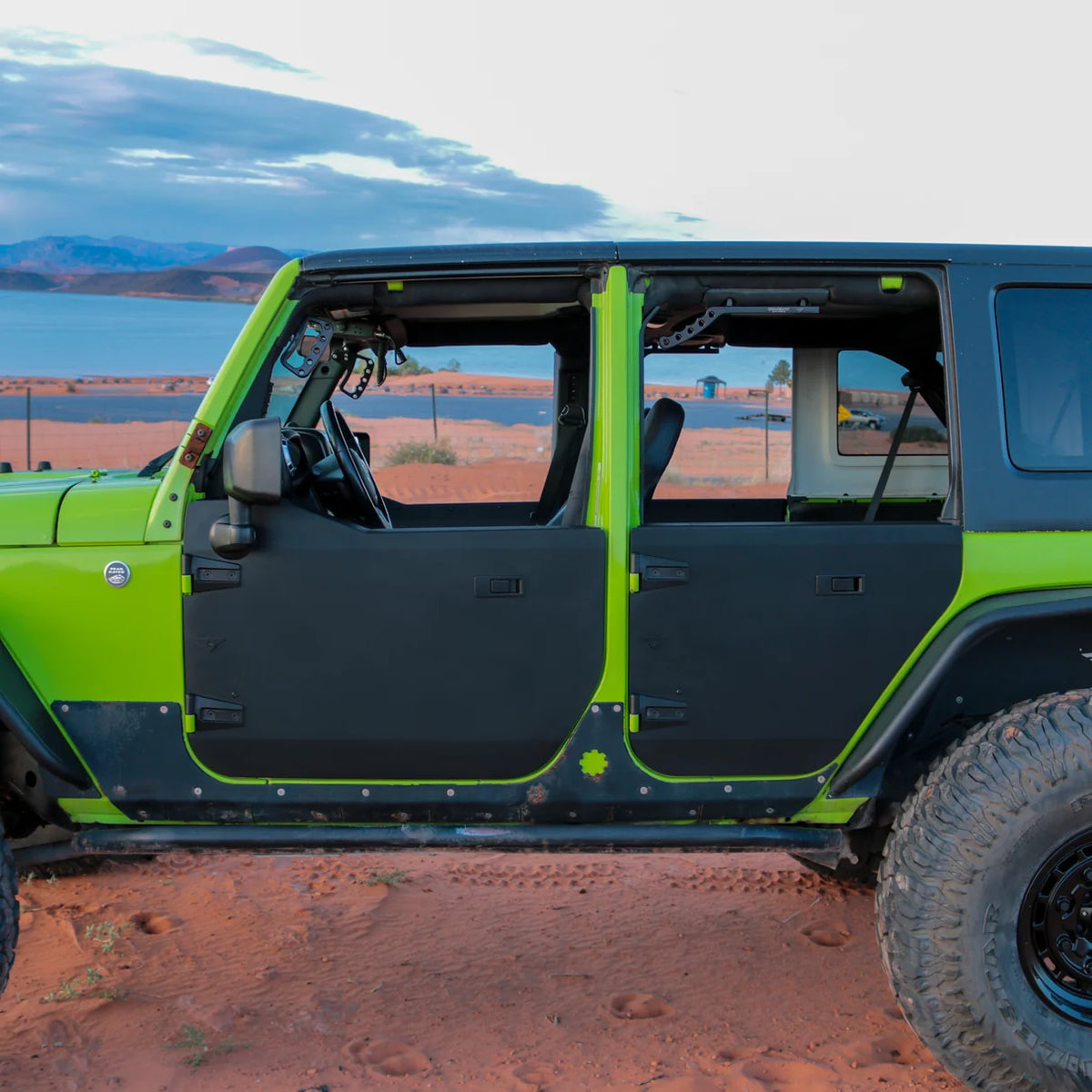 2007-2018 Jeep JK/JKU Full Metal Jacket RAW Aluminum Half Doors - Front Pair