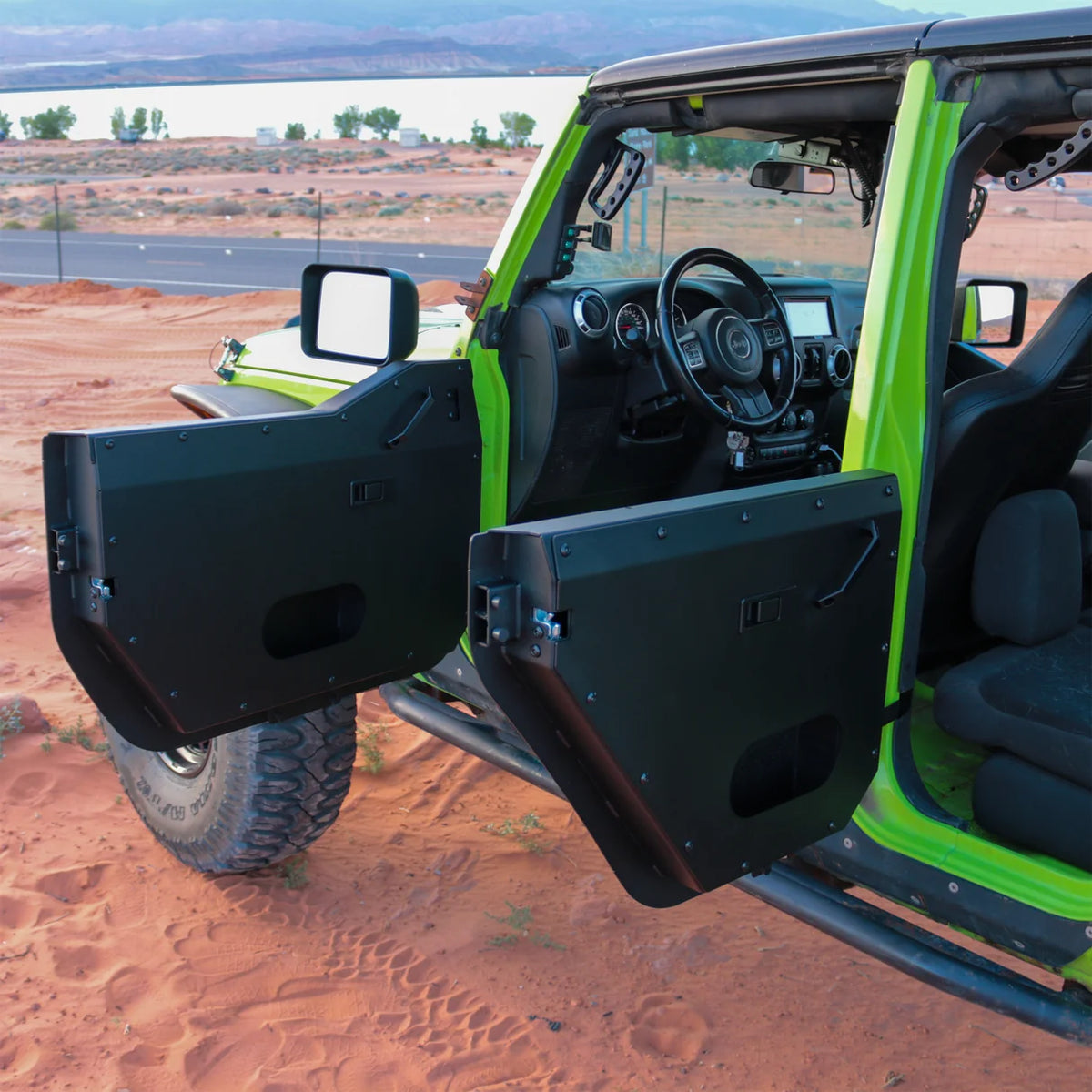 2007-2018 Jeep JK/JKU Full Metal Jacket RAW Aluminum Half Doors - Front Pair