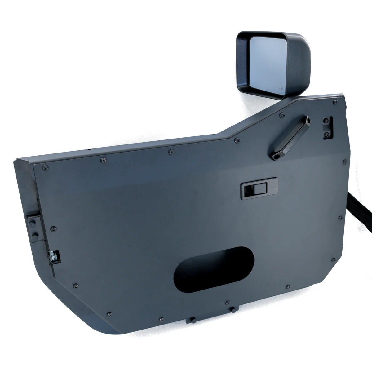 2007-2018 Jeep JK/JKU Full Metal Jacket Black Powder Coated Aluminum Half Doors | Front Pair