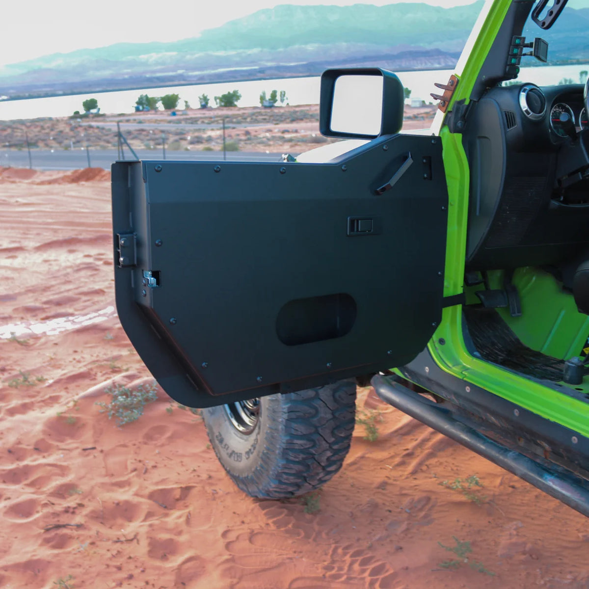 2007-2018 Jeep JK/JKU Full Metal Jacket RAW Aluminum Half Doors - Front Pair