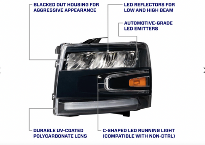 Form Lighting LED Headlights | 2007–2013 Chevy Silverado
