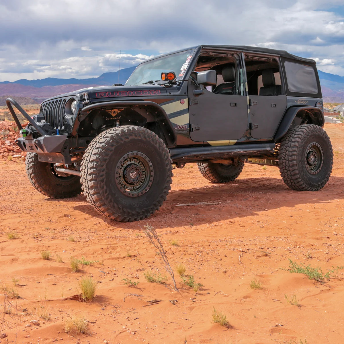 Jeep JL/JLU Full Metal Jacket Black Aluminum Half Doors - REAR PAIR