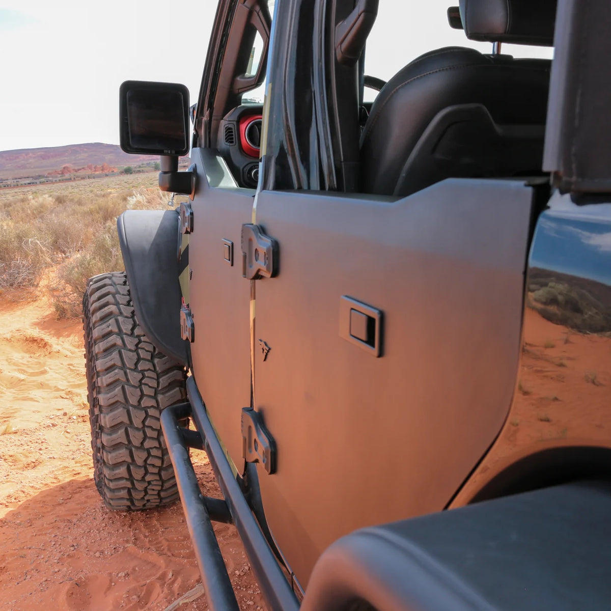 Jeep JL Black Full Metal Jacket Aluminum Front Half Doors - FRONT PAIR