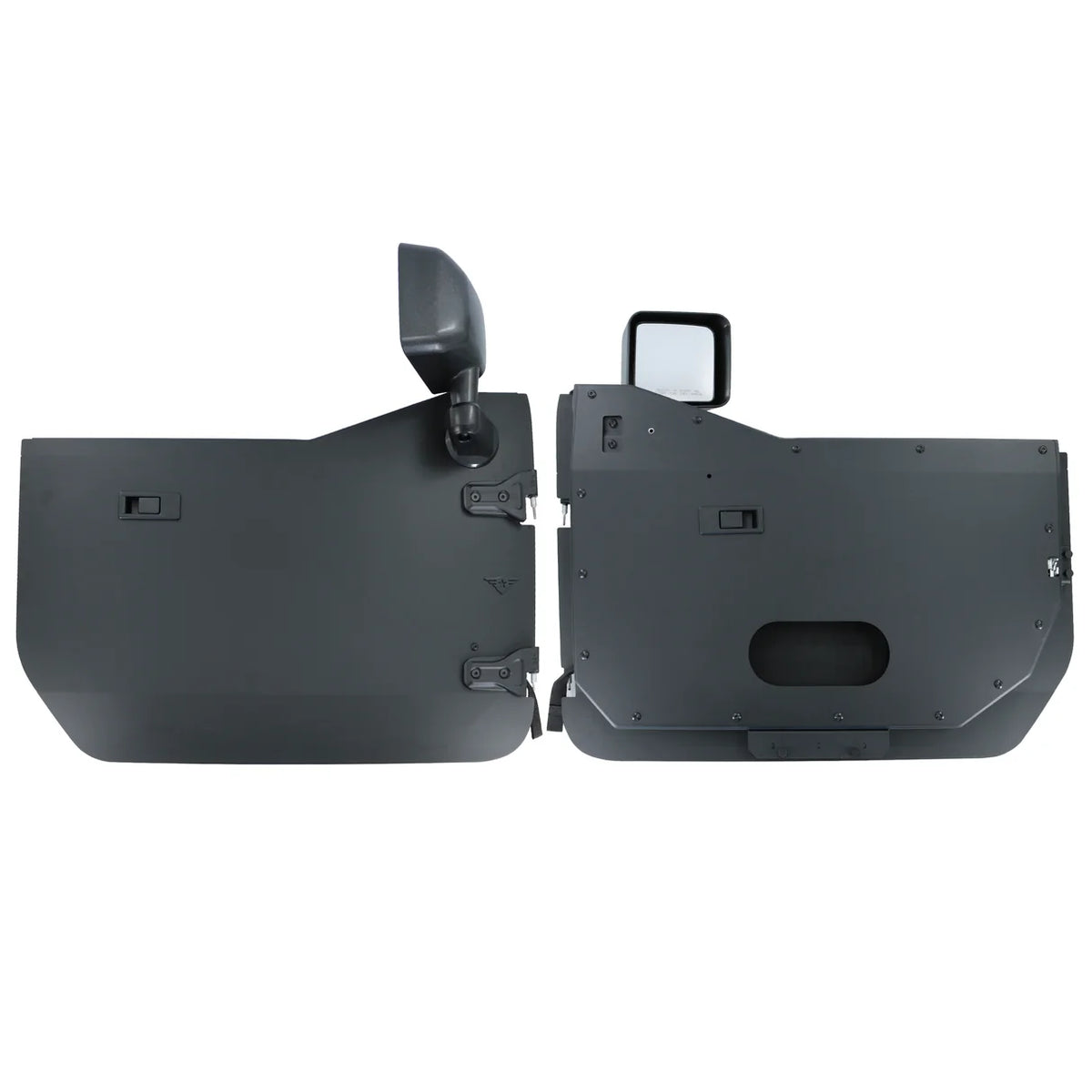 Jeep JL Black Full Metal Jacket Aluminum Front Half Doors - FRONT PAIR