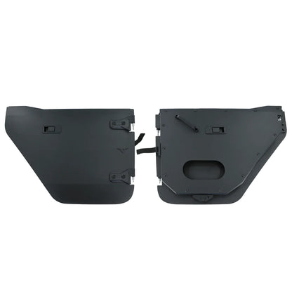 Jeep JL/JLU Full Metal Jacket Black Aluminum Half Doors - REAR PAIR