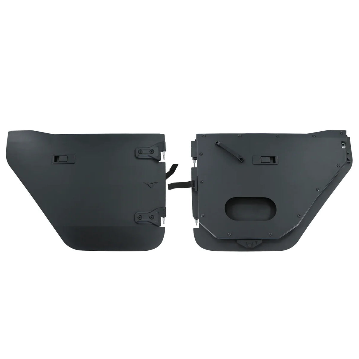 Jeep JL/JLU Full Metal Jacket Raw Aluminum Half Doors - REAR PAIR