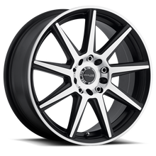 Raceline 144M Storm 18x7.5in / 5x112/5x120 BP / 42mm Offset / 74.1mm Bore - Black & Machined Wheel