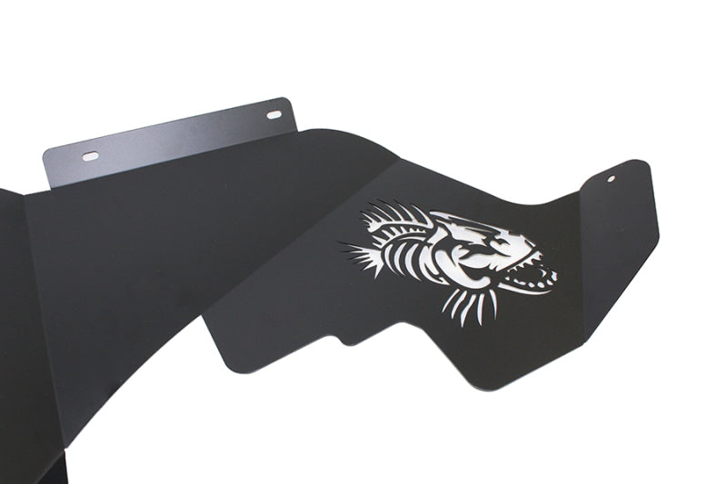 Fishbone Offroad 07-18 Jeep Wrangler JK Logo Aluminum Inner Fenders - Black Powdercoat