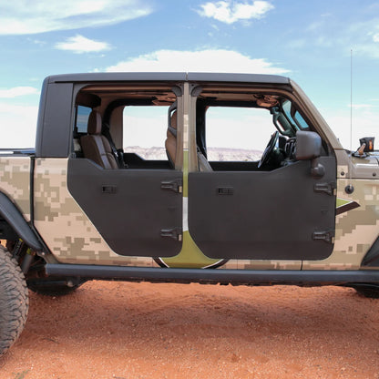 2020+ Jeep Gladiator JT Full Metal Jacket Aluminum Half Doors - Rear Pair