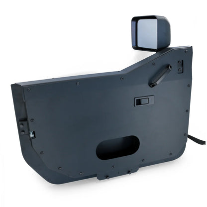 2020+ Jeep Gladiator JT Full Metal Jacket Black Aluminum Half Doors - FRONT PAIR