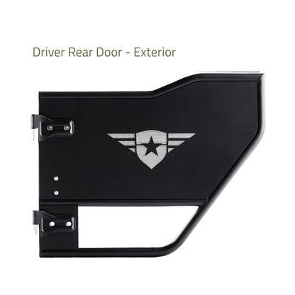 2020+ Jeep Gladiator JT Combat Offroad Mission Tube Doors - Rear Pair