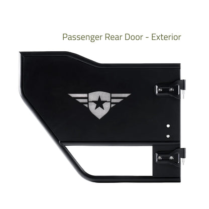 2020+ Jeep Gladiator JT Combat Offroad Mission Tube Doors - Rear Pair