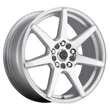 Raceline 131S Evo 17x7.5in / 4x100/4x108 BP / 40mm Offset / 72.62mm Bore - Silver & Machined Wheel