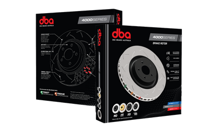 DBA 07-18 Jeep Wrangler (302mm Front Rotor) Front 4000 Series Cross Drilled Rotor w/Blk Hat