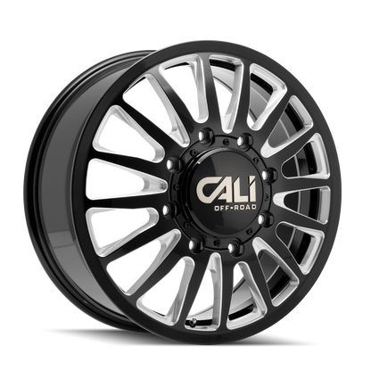 Cali Off-Road 9110D Summit Dually 20x8.25 / 8x200 BP / -232mm Offset / 142mm Hub Gls Blk Mill Wheel