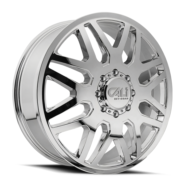 Cali Off-Road 9115D Invader Dually 22x8.25 / 8x200 BP / 115mm Offset / 142mm Hub Chrome Wheel