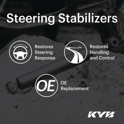 KYB Shocks & Struts Steering Stabilizers Front 18-23 Jeep Wrangler JL / 20-23 Gladiator
