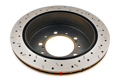DBA 07+ Toyota Land Cruiser 200 Series Rear Drilled and Slotted 4000 Series Rotor