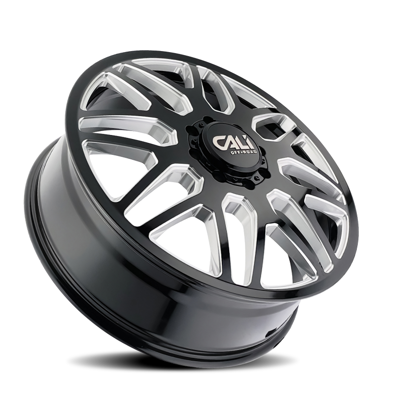 Cali Off-Road 9115D Invader Dually 24x8.25 / 8x210 BP / 115mm OS / 154.2mm Hub Gls Blk Mill Wheel