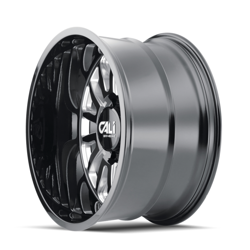 Cali Off-Road 9110 Summit 22x12 / 8x170 BP / -51mm Offset / 125.2mm Hub Gloss Black Milled Wheel