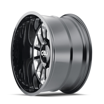 Cali Off-Road 9110 Summit 22x12 / 8x170 BP / -51mm Offset / 125.2mm Hub Gloss Black Milled Wheel