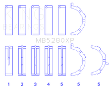 King Engine Bearings Ford Prod. V8 4.6L/5.4L (Size .026) Performance Main Bearing Set