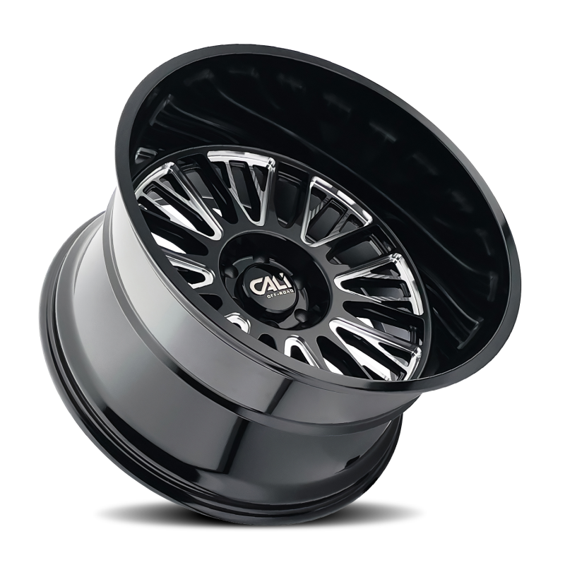 Cali Off-Road 9116 Vertex 26x14 / 8x170 BP / -76mm Offset / 125.2mm Hub Gloss Black Milled Wheel
