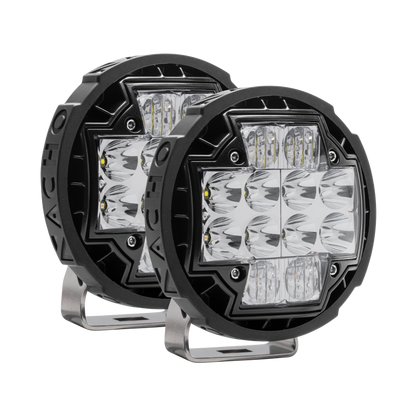 Nacho Lighting 5.75in Offroad TM5 Amber White LED Light Set