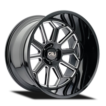 Cali Off-Road 9117 Auburn 24x14 / 8x165.1 BP / -76mm Offset / 125.2mm Hub Gloss Black Milled Wheel