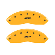MGP Front set 2 Caliper Covers Engraved Front MGP Yellow finish black ch