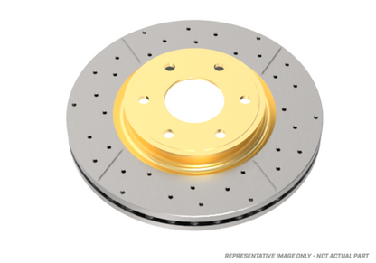 DBA 01-06 Jeep Wrangler Front Drilled & Slotted Street Series Rotor