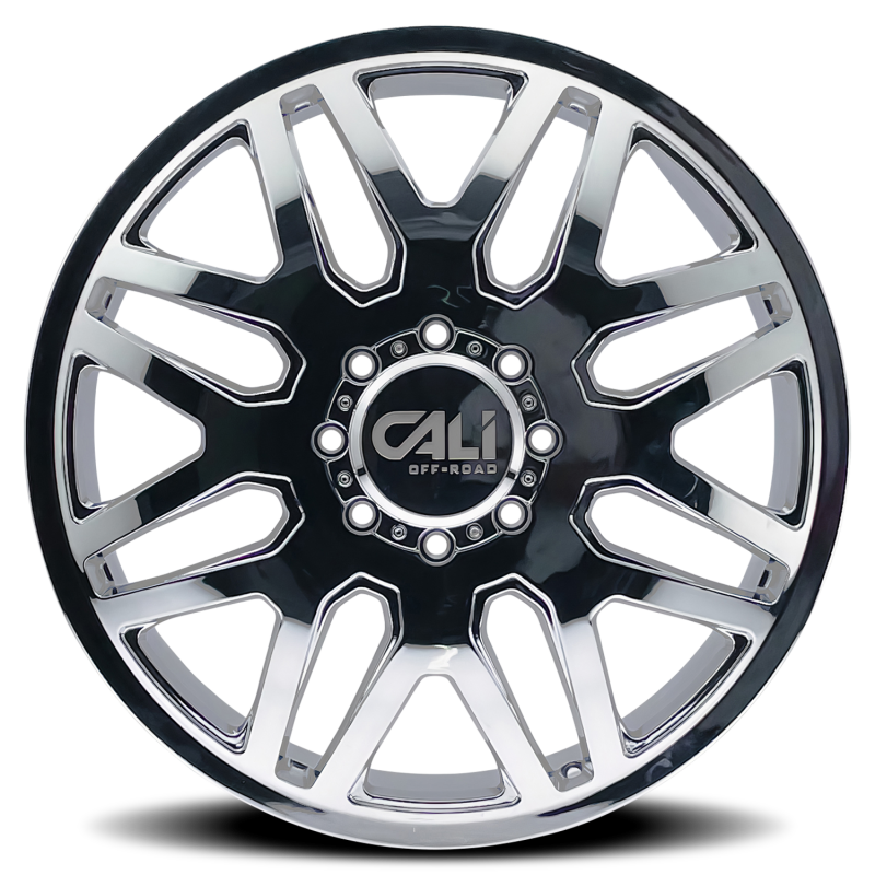 Cali Off-Road 9115D Invader Dually 24x8.25 / 8x165.1 BP / -232mm Offset / 121.3mm Hub Chrome Wheel