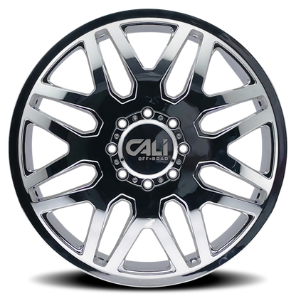 Cali Off-Road 9115D Invader Dually 24x8.25 / 8x165.1 BP / -232mm Offset / 121.3mm Hub Chrome Wheel