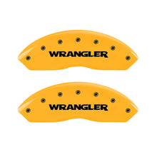 MGP 4 Caliper Covers Engraved Front & Rear Wrangler Yellow Finish Black Char 2003 Jeep Wrangler
