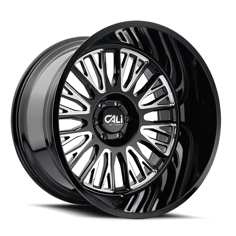 Cali Off-Road 9116 Vertex 20x10 / 6x139.7 BP / -25mm Offset / 106mm Hub Gloss Black Milled Wheel
