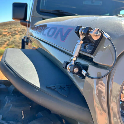 JK/JL/JT Billet RAW Aluminum Hood Latch Set