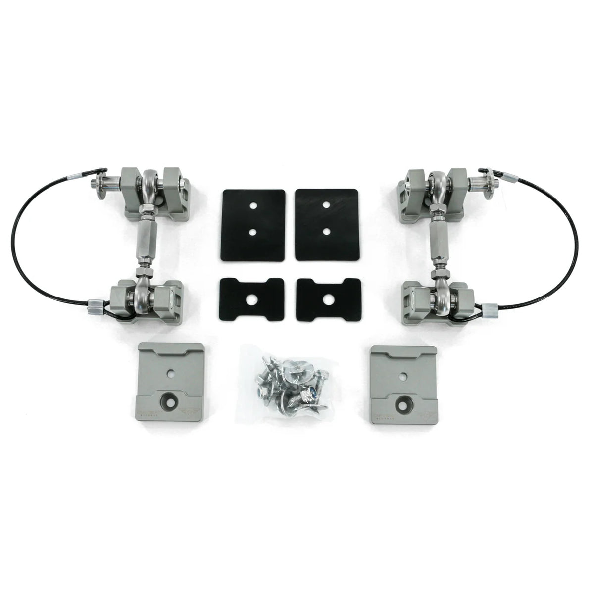 07 C Jeep Jk/Jl/Jt Hood Latch Set Billet Alluminum Black Out Series