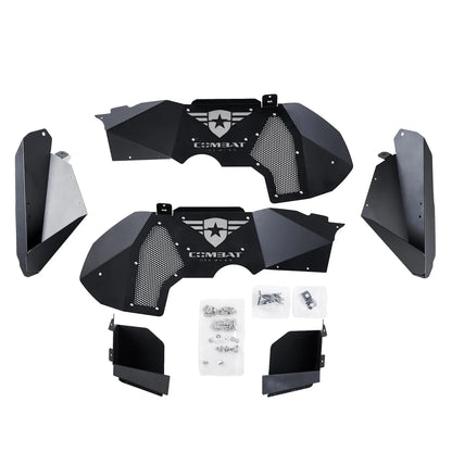 Jeep JT Gladiator 2020+ Aluminum Inner Fender Liners (Black-Front)