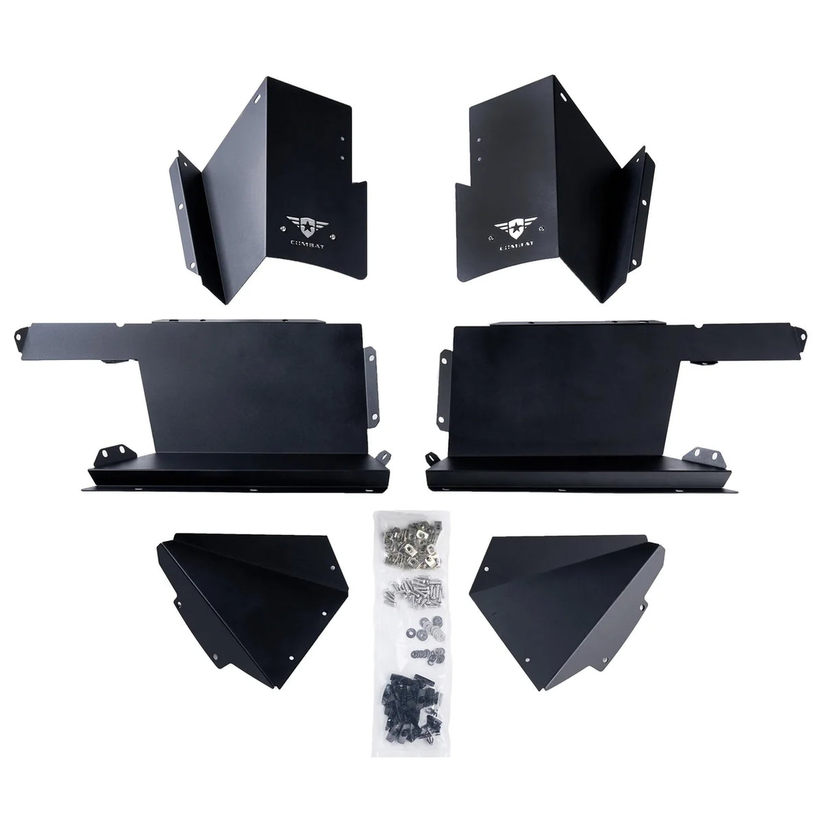 2020+ Jeep Gladiator JT Aluminum Rear Inner Fender Liners | Black