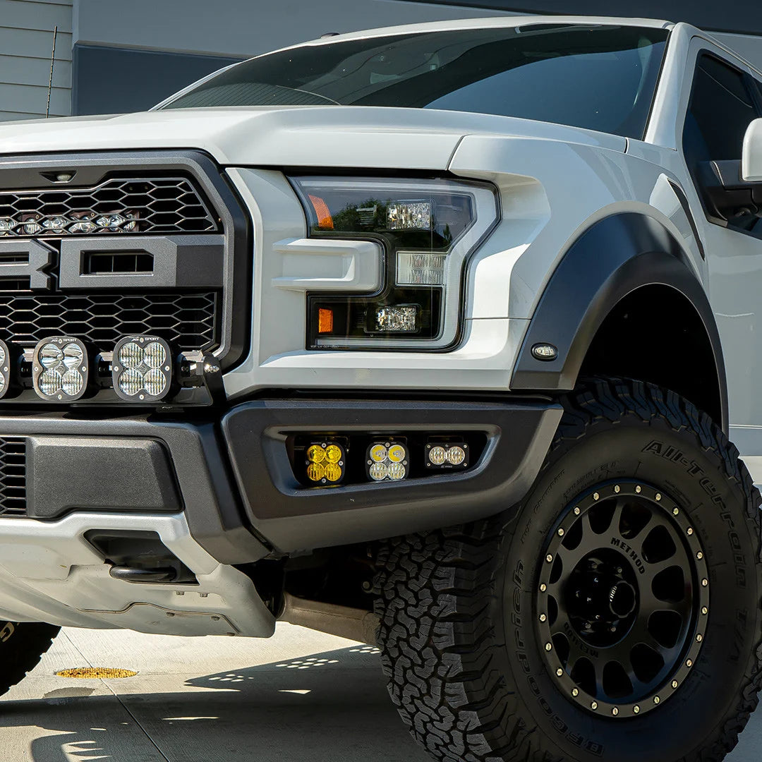 Baja Designs 2017-2020 F-150 Raptor Fog Light & Sportsmen Fog Pocket Kit - Amber