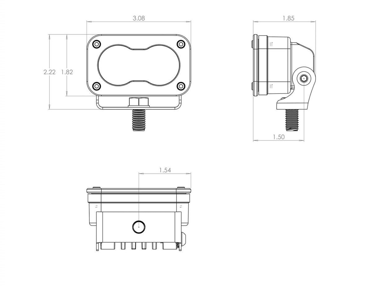 Baja Designs LED Driving/Combo Amber Flush Mount S2 Pro